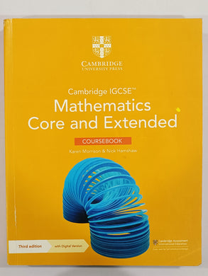 Cambridge IGCSE Mathematics Core and Extended Coursebook Third Edition with Digital Access