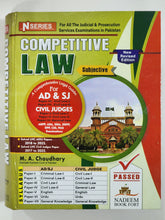 Load image into Gallery viewer, Competitive Law For AD &amp; SJ Civil Judges By M. A. Chaudhary