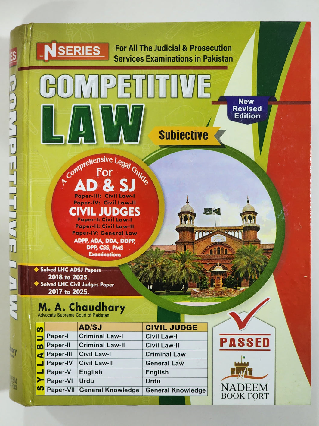 Competitive Law For AD & SJ Civil Judges By M. A. Chaudhary