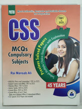Load image into Gallery viewer, CSS Compulsory Subjects MCQs by Rai Mansab Ali