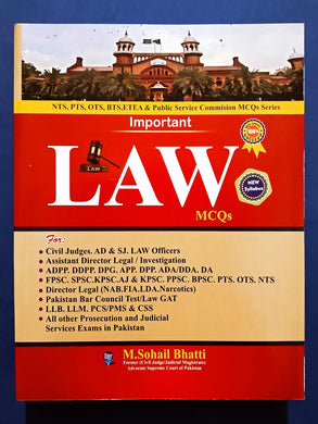 Important LAW MCQS By Sohail Bhatti